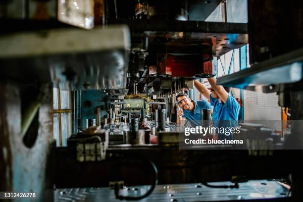 press angle mechine - stamping feet stock pictures, royalty-free photos & images