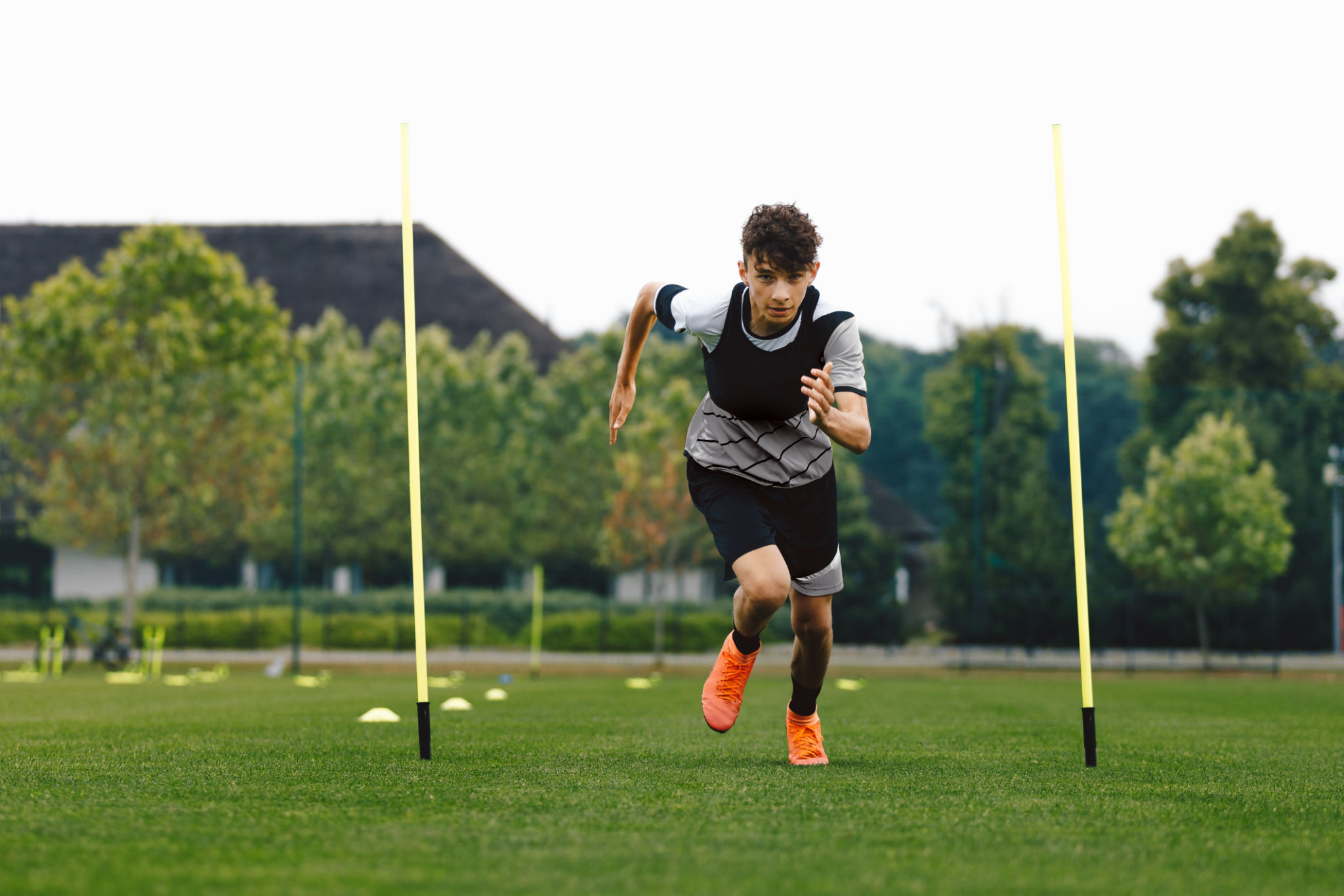 young athlete training