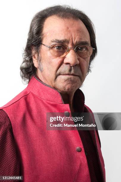 Spanish flamenco guitar player Jose Antonio Carmona Carmona, aka Pepe Habichuela, poses on November 6, 2015 in Madrid