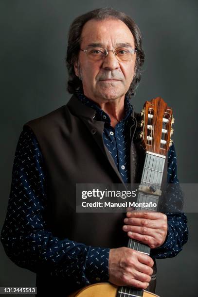 Spanish flamenco guitar player Jose Antonio Carmona Carmona, aka Pepe Habichuela, poses on November 6, 2015 in Madrid