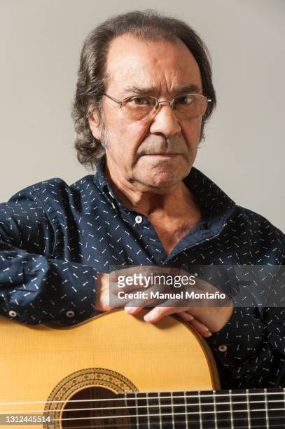 Spanish flamenco guitar player Jose Antonio Carmona Carmona, aka Pepe Habichuela, poses on November 6, 2015 in Madrid