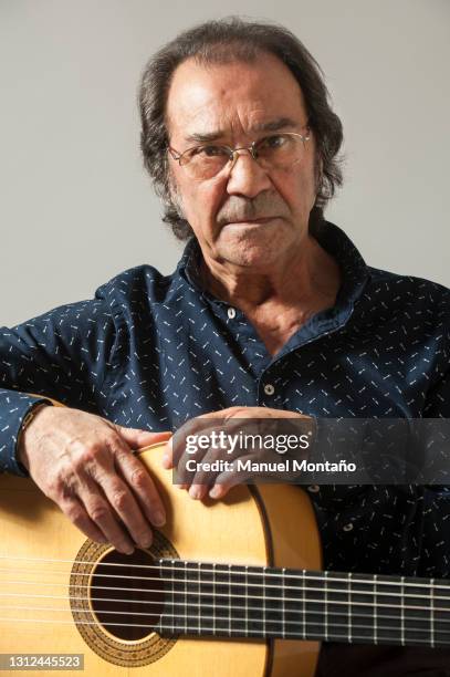 Spanish flamenco guitar player Jose Antonio Carmona Carmona, aka Pepe Habichuela, poses on November 6, 2015 in Madrid