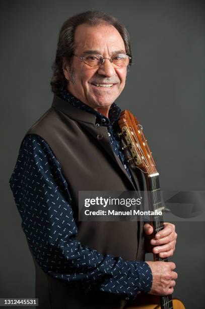 Spanish flamenco guitar player Jose Antonio Carmona Carmona, aka Pepe Habichuela, poses on November 6, 2015 in Madrid