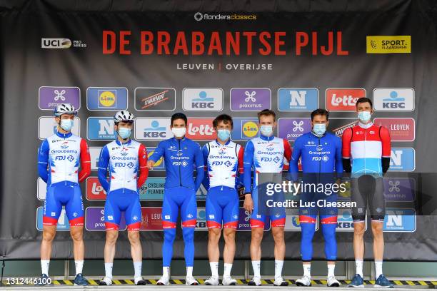 Start / Podium / Kevin Geniets of Luxembourg, William Bonnet of France, Fabian Lienhard of Switzerland, Valentin Madouas of France, Rudy Molard of...