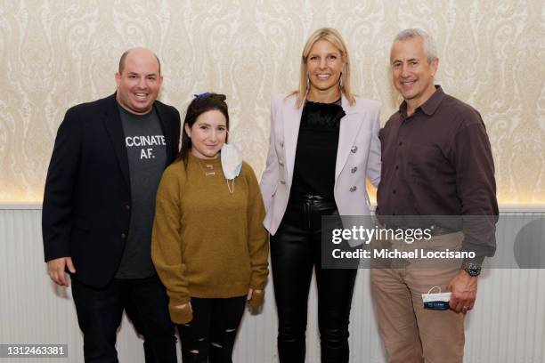 Brian Stelter, Jamie Shupak Stelter, Chairman and CEO of CLEAR Caryn Seidman-Becker and CEO of the Union Square Hospitality Group Daniel Meyer attend...