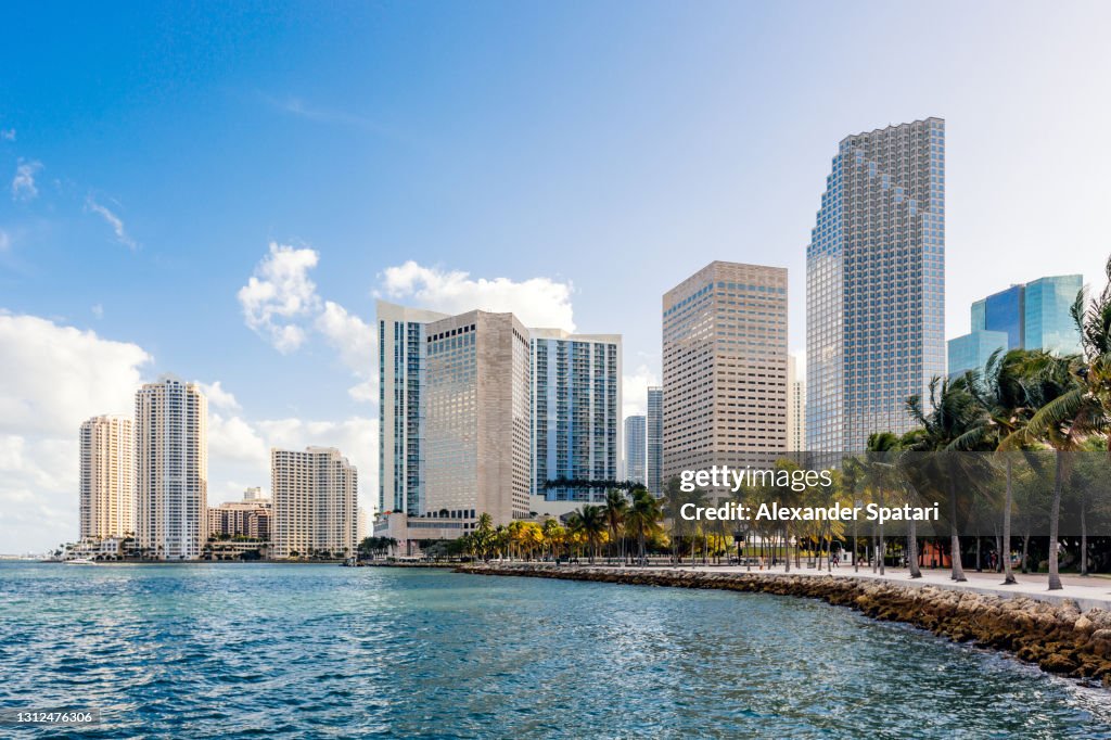 Miami downtown skyline with modern office skyscrapers, Florida, USA