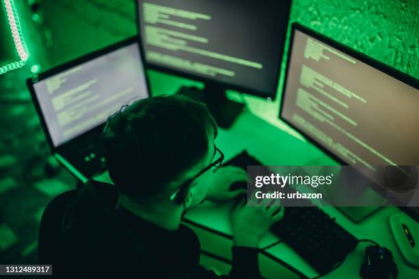 147 Hacker Behind Screen Stock Photos, High-Res Pictures, and Images ...