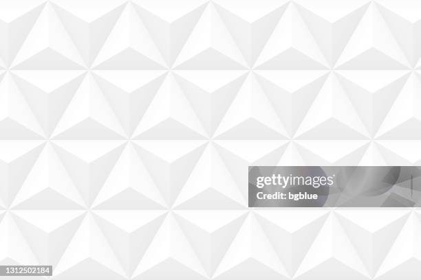 abstrakter weißer hintergrund - geometrische textur - nahtloses muster stock-grafiken, -clipart, -cartoons und -symbole