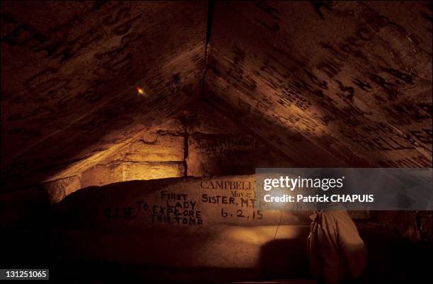 Pyramid of Kheops, the fifth discharge chamber, known as the Campbell chamber, in Giza, Egypt in 2005.