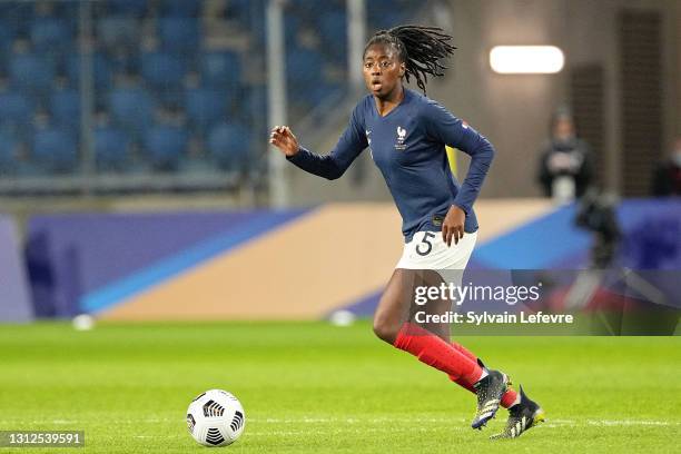 Aissatou Tounkara of France in action during the International women friendly match between France and United States on April 13, 2021 in Le Havre,...