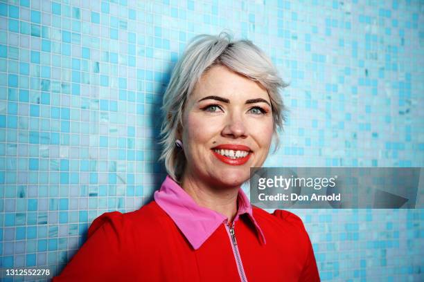 Best-selling author and feminist Clementine Ford poses during the launch of the Museum of Self Love on April 15, 2021 in Sydney, Australia.