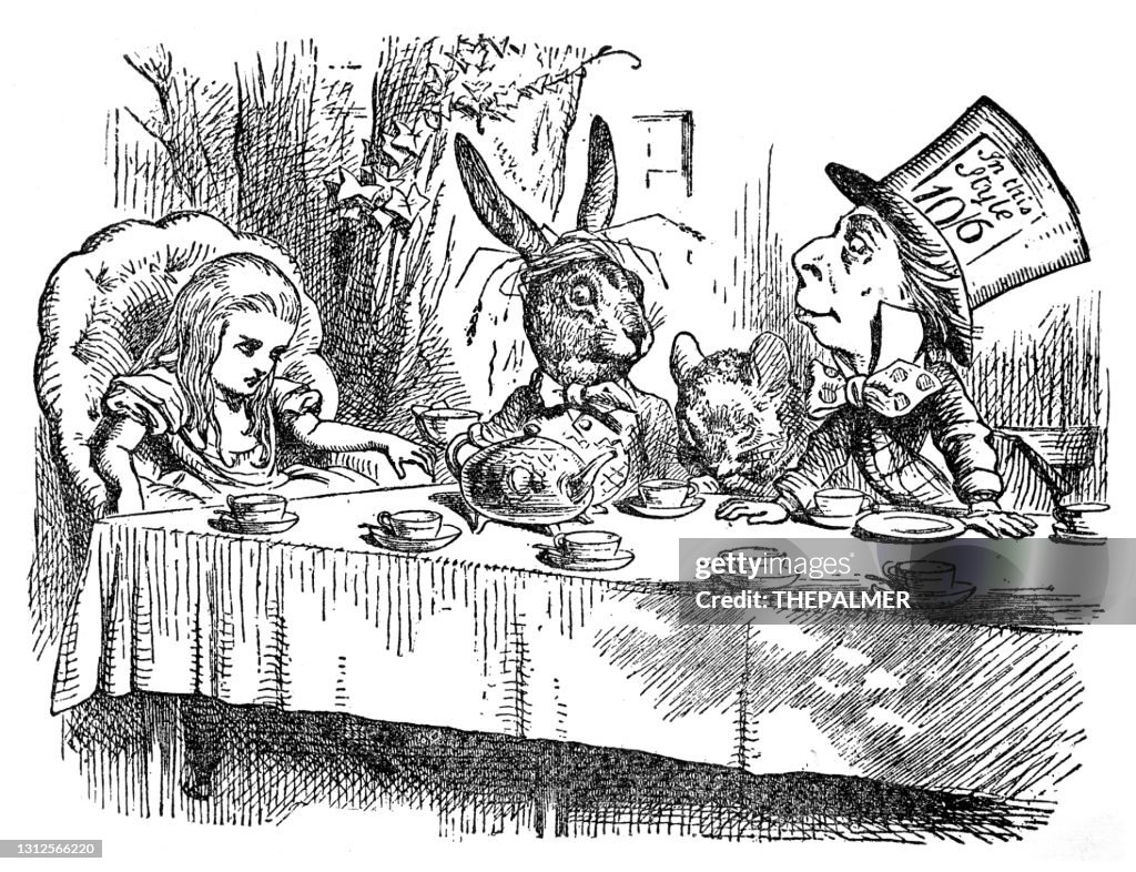 The Mad Hatter Tea Party - Alice in Wonderland 1897