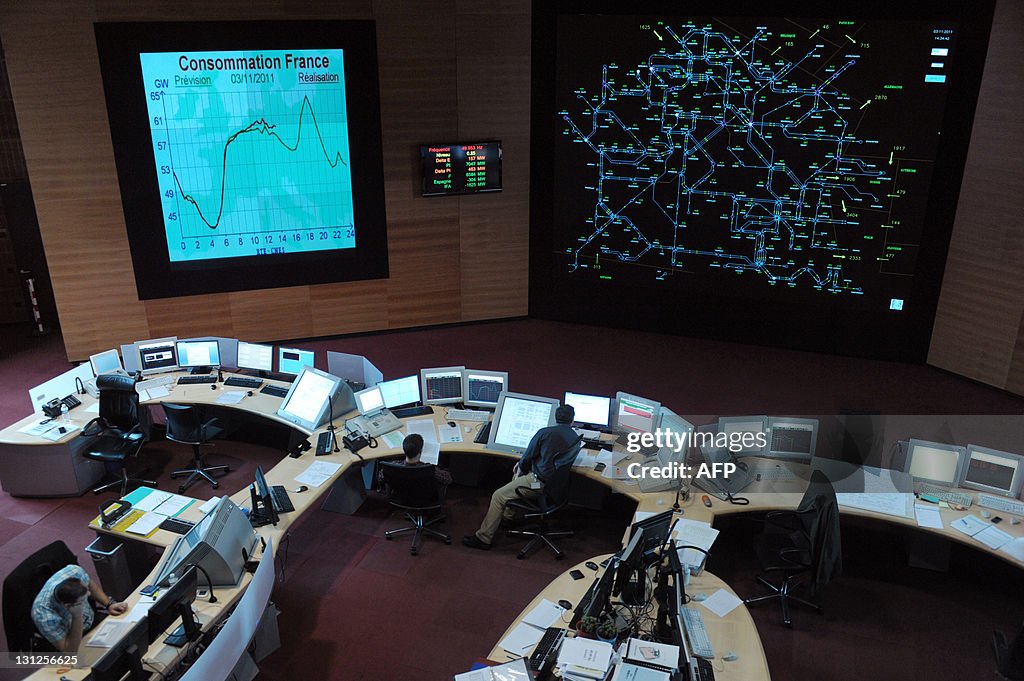 Despatch Ops Room Employees work in the dispatching room of the national operating ...