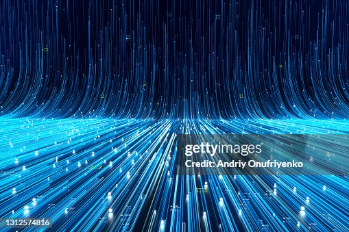 Abstract flowing data ramp. Abstract flowing data ramp.
