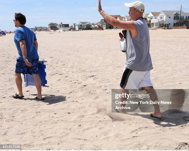 Steven Slater, the JetBlue flight attendant, flipping out because he felt abused by some obnoxious passenger goes to Rockaway Beach.