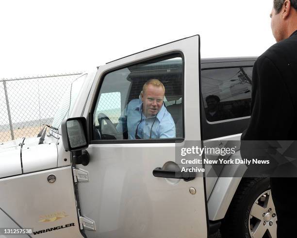 Steven Slater, the JetBlue flight attendant whose meltdown on the tarmac at JFK airport has made him a folk hero, returns home.