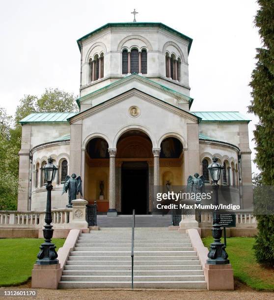 General view of the The Royal Mausoleum in Frogmore Gardens, Windsor Home Park on May 17, 2006 in Windsor, England. The Royal Mausoleum was designed...