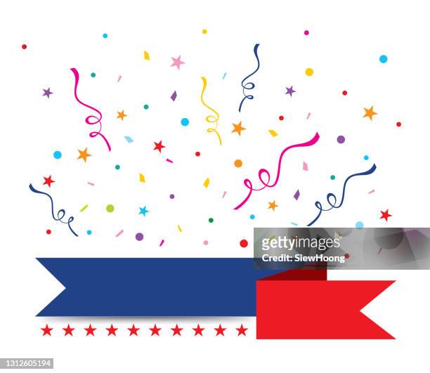 celebration banner - confetti stock illustrations