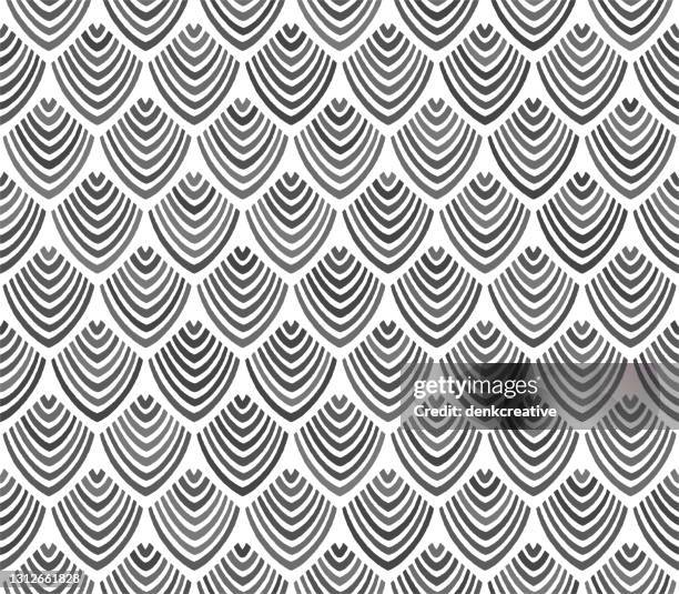 mid century seamless pattern illustration - white kitchen tile stock illustrations