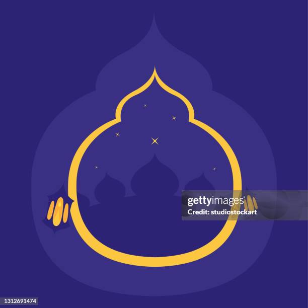 ilustraciones, imágenes clip art, dibujos animados e iconos de stock de nubes nocturnas de ramadán - mezquita