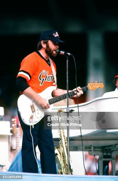 The Beach Boys perform at Candlestick Park on September 18, 1982 on San Francisco, California after the San Diego Padres and San Francisco Giants...