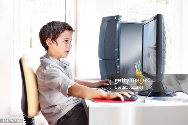 Desktop Computer Boy Using 154 Boy Looking Straight Up Stock Photos, High-Res Pictures, and Images ...