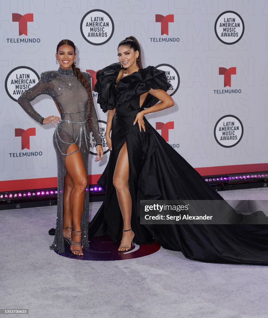 Zuleyka Rivera and Ana Bárbara attend the 2021 Latin American Music