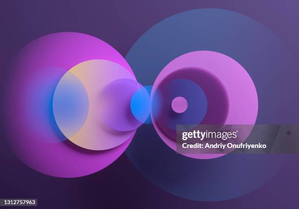 abstract overlapping semi transparent circles - eclipse imagens e fotografias de stock