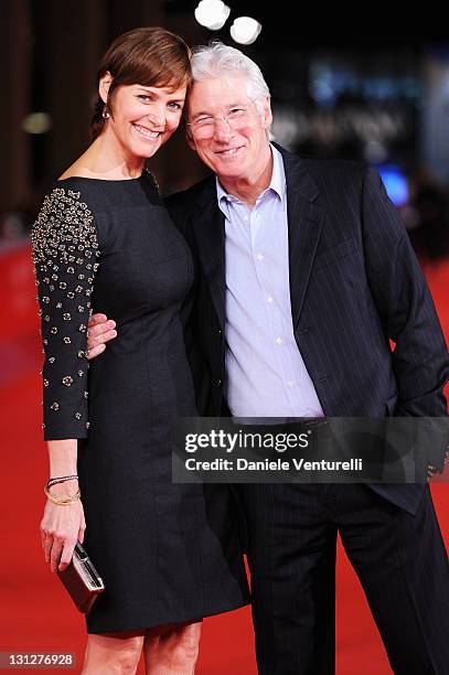 Carey Lowell and actor Richard Gere attend the 6th International Rome Film Festival at Auditorium Parco Della Musica on November 3, 2011 in Rome,...