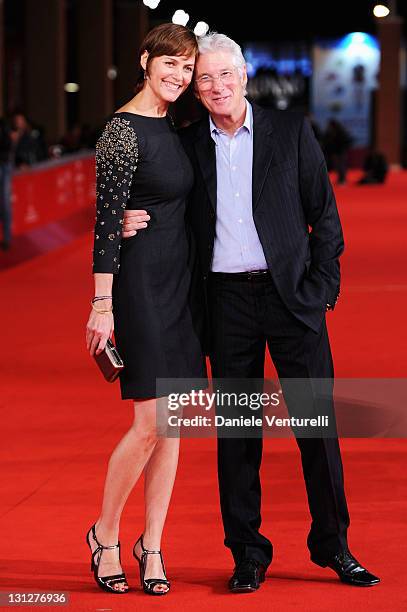 Carey Lowell and actor Richard Gere attend the 6th International Rome Film Festival at Auditorium Parco Della Musica on November 3, 2011 in Rome,...