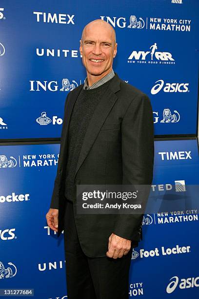 Mark Messier attends a press conference at Marathon Pavilion in Central Park on November 3, 2011 in New York City.