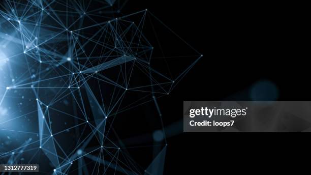 digital connections network futuristic background with copy space - sharing digital information stock illustrations