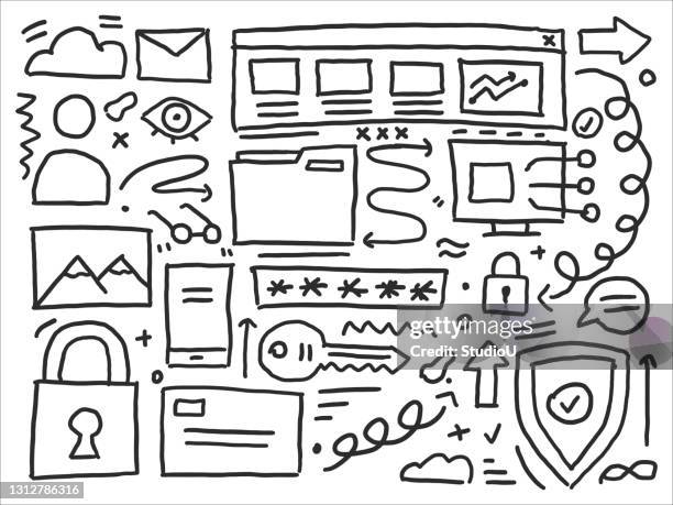 411 Computer Virus Drawing High Res Illustrations - Getty Images