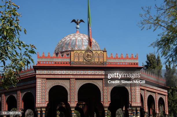 kiosco/quiosco morisco, alameda de santa maría, santa maría la ribera, mexico city, mexico - ムーア様式 ストックフォトと画像