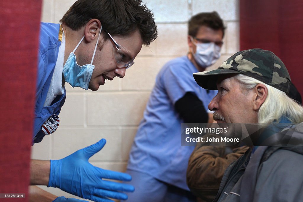 Homeless Veterans Get Medical Care And Supplies At "Stand Down Event"