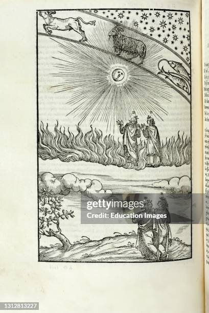 Fonte Avellana , monastery library. La Divina Commedia. The Divine Comedy printed in Venice in 1544 with illustrations by Francesco Marcolini and...