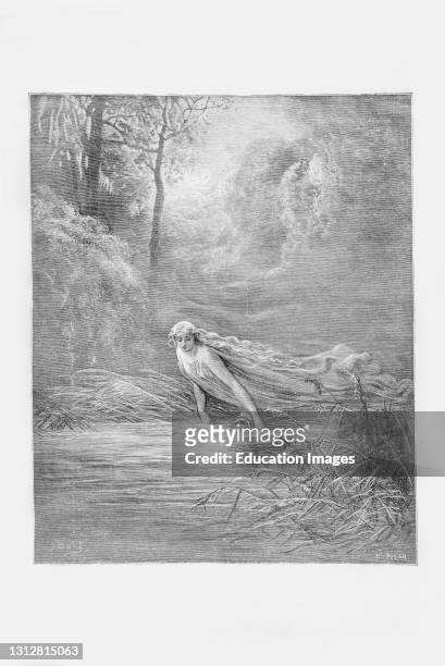 Gustave Dore, The Divine Comedy, La Divina Commedia, Purgatorio, canto XXXI v. 100-102, print etching, .