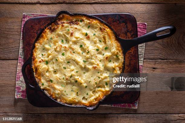 shepherd's pie - savory sauce stock pictures, royalty-free photos & images