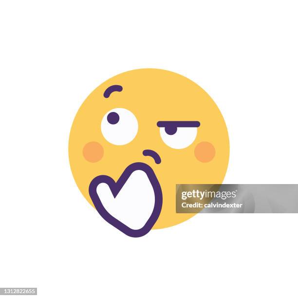 emoticon cute design - curiosity stock illustrations