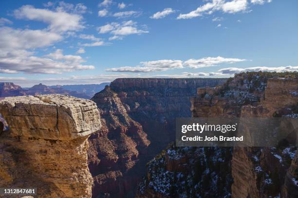 View from Mather Point at the Grand Canyon on January 09, 2021 in Grand Canyon Village, Arizona.