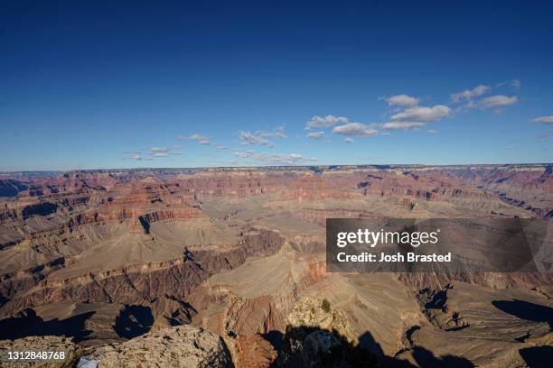 View from Hopi Point at the Grand Canyon on January 09, 2021 in Grand Canyon Village, Arizona.