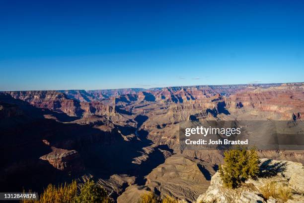 View from Pima Point at the south rim of the Grand Canyon on January 09, 2021 in Grand Canyon Village, Arizona.