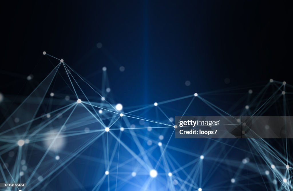 Digital Connections Network Futuristic Background With Copy Space High ...