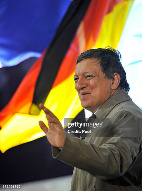 European Commission President Jose Manuel Barroso arrives for dinner at the Group of 20 Cannes Summit on November 3, 2011 in Cannes, France. World's...