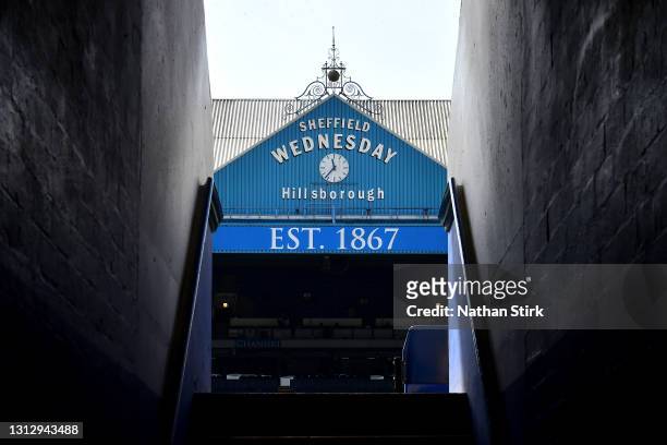 General view inside the stadium prior to the Sky Bet Championship match between Sheffield Wednesday and Bristol City at Hillsborough Stadium on April...