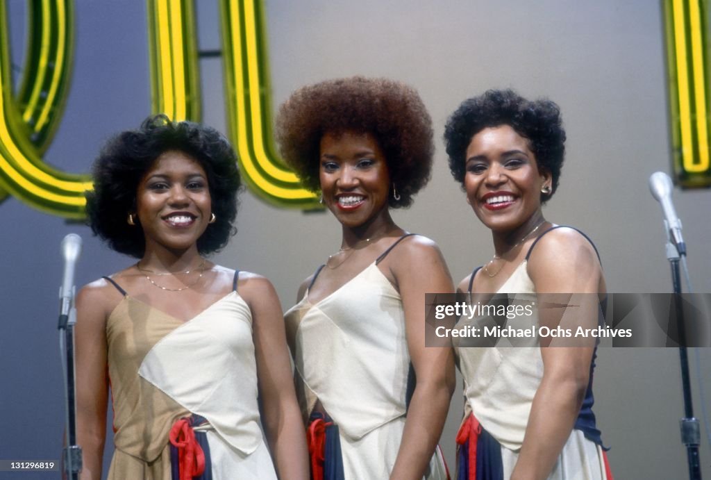 Feelings Rockingham R and B group The Emotions pose for a portrait on the set of the TV ...