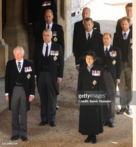 Prince Charles, Prince of Wales, Prince Andrew, Duke of York, Princess Anne, Princess Royal, Prince William, Duke of Cambridge, Earl of Snowdon David...