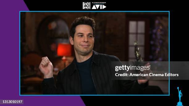 In this screengrab released on April 17, Skylar Astin co-hosts the 71st Annual ACE Eddie Awards broadcast on April 17, 2021.