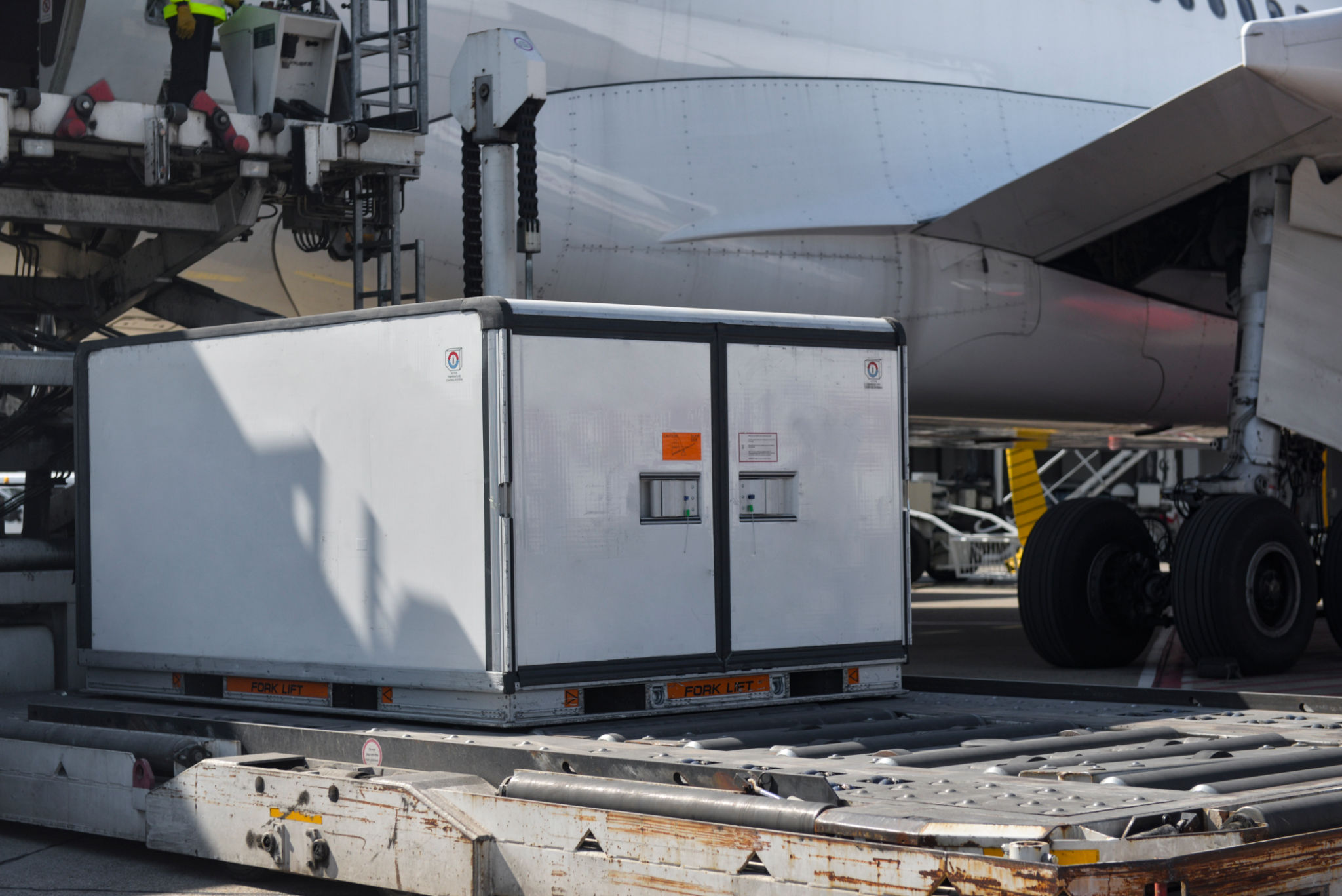 Cargo container with airplane Cargo container with airplane