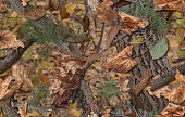 Realistic camouflage seamless pattern. Hunting camo for cloth, weapons or vechicles.